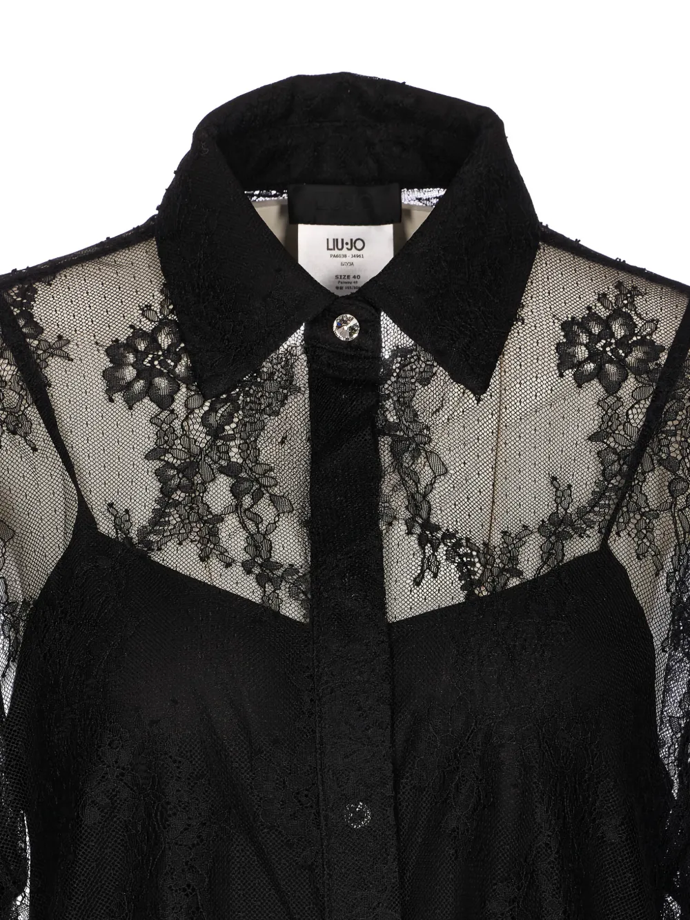 Liu •jo Lace Shirt In Black