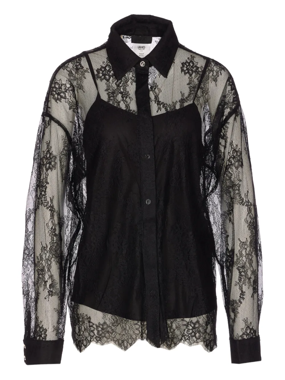 Liu •jo Lace Shirt In Black