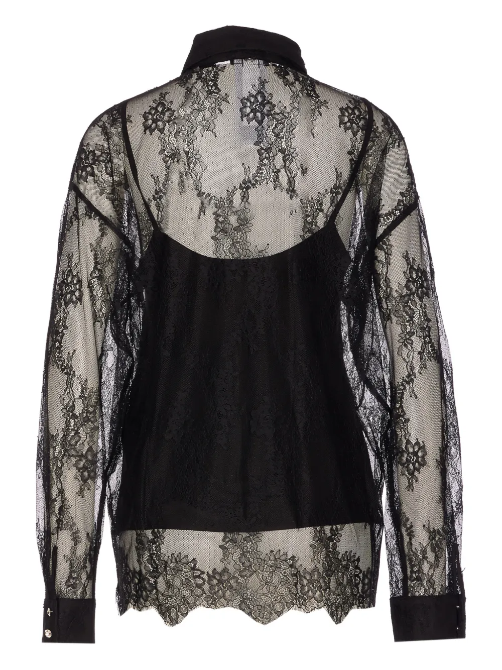 Liu •jo Lace Shirt In Black