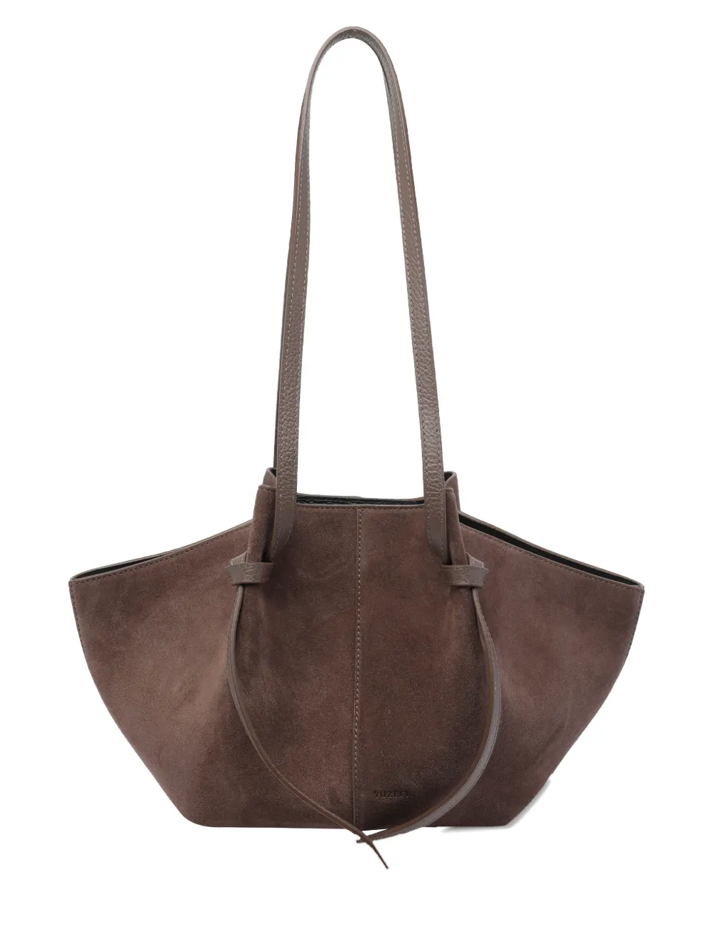 Yuzefi large Mochi suede shoulder bag | Brown | Image 1