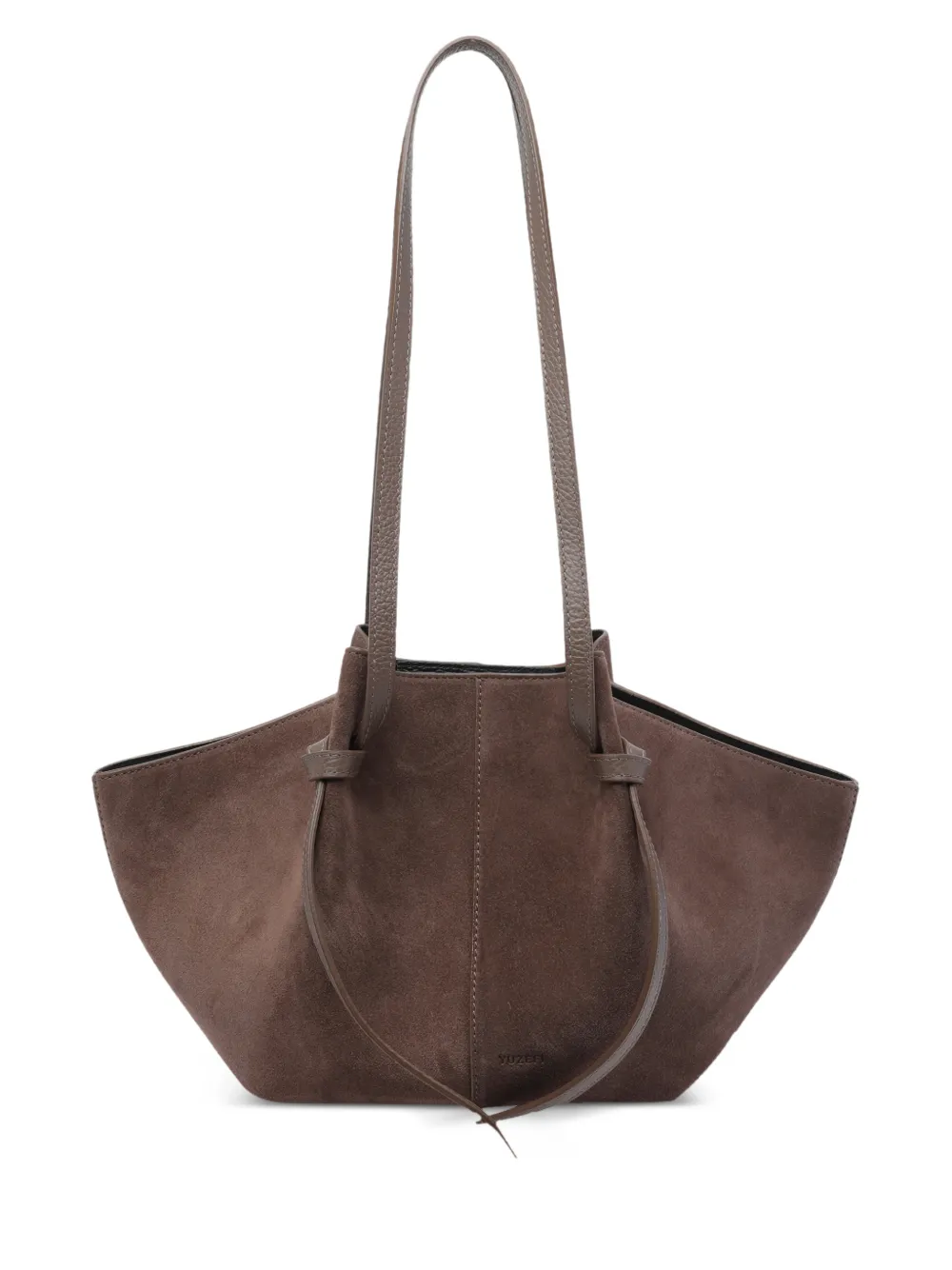 Yuzefi large Mochi suede shoulder bag - Marrone