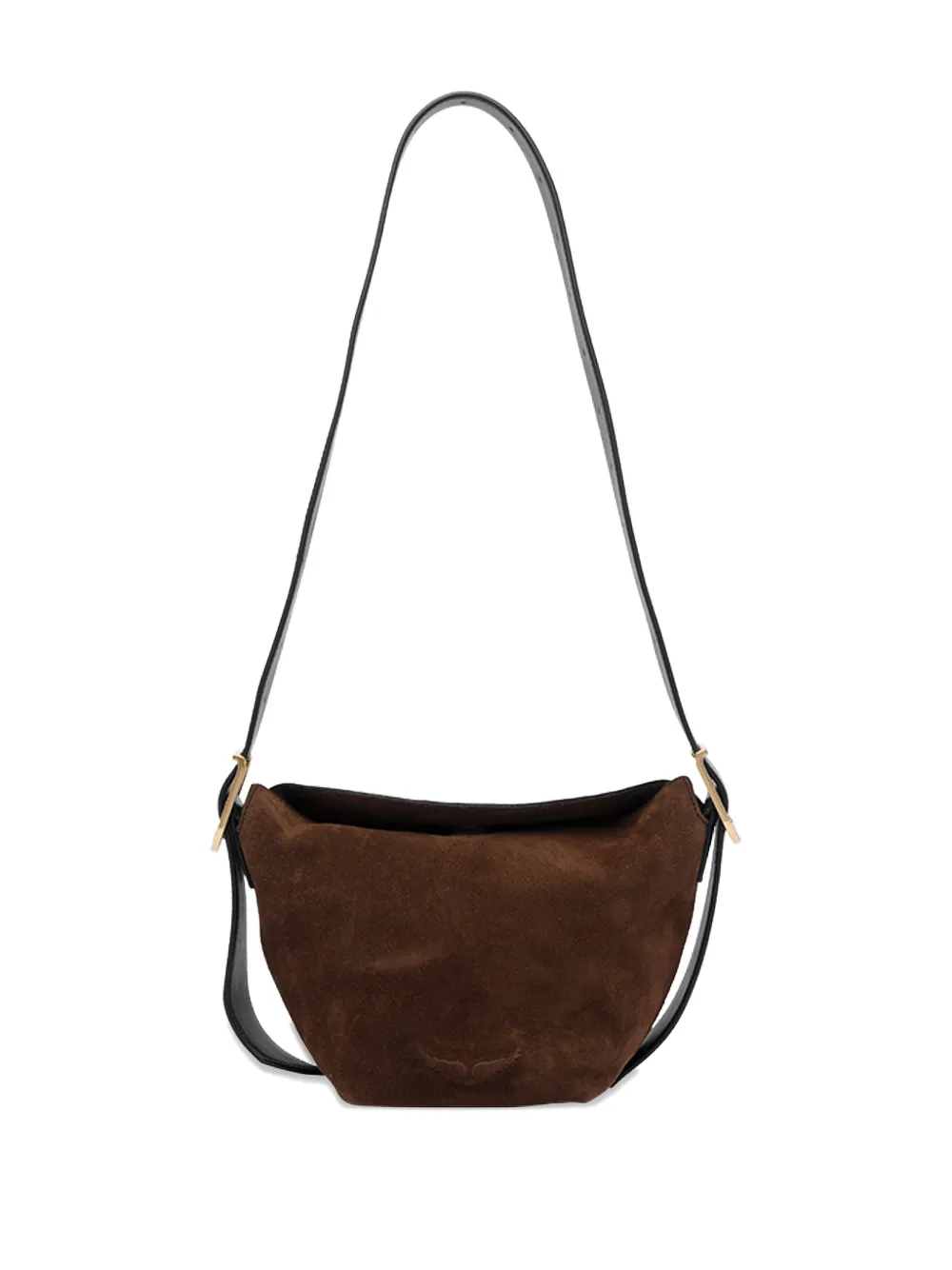 Zadig&Voltaire Baby Jane suede crossbody bag - Marrone