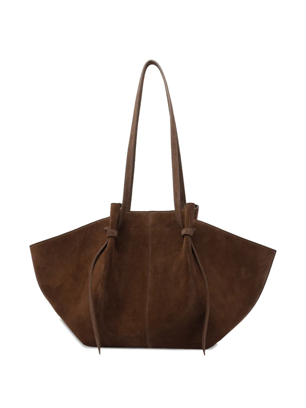 Yuzefi large Mochi suede shoulder bag - Bruin