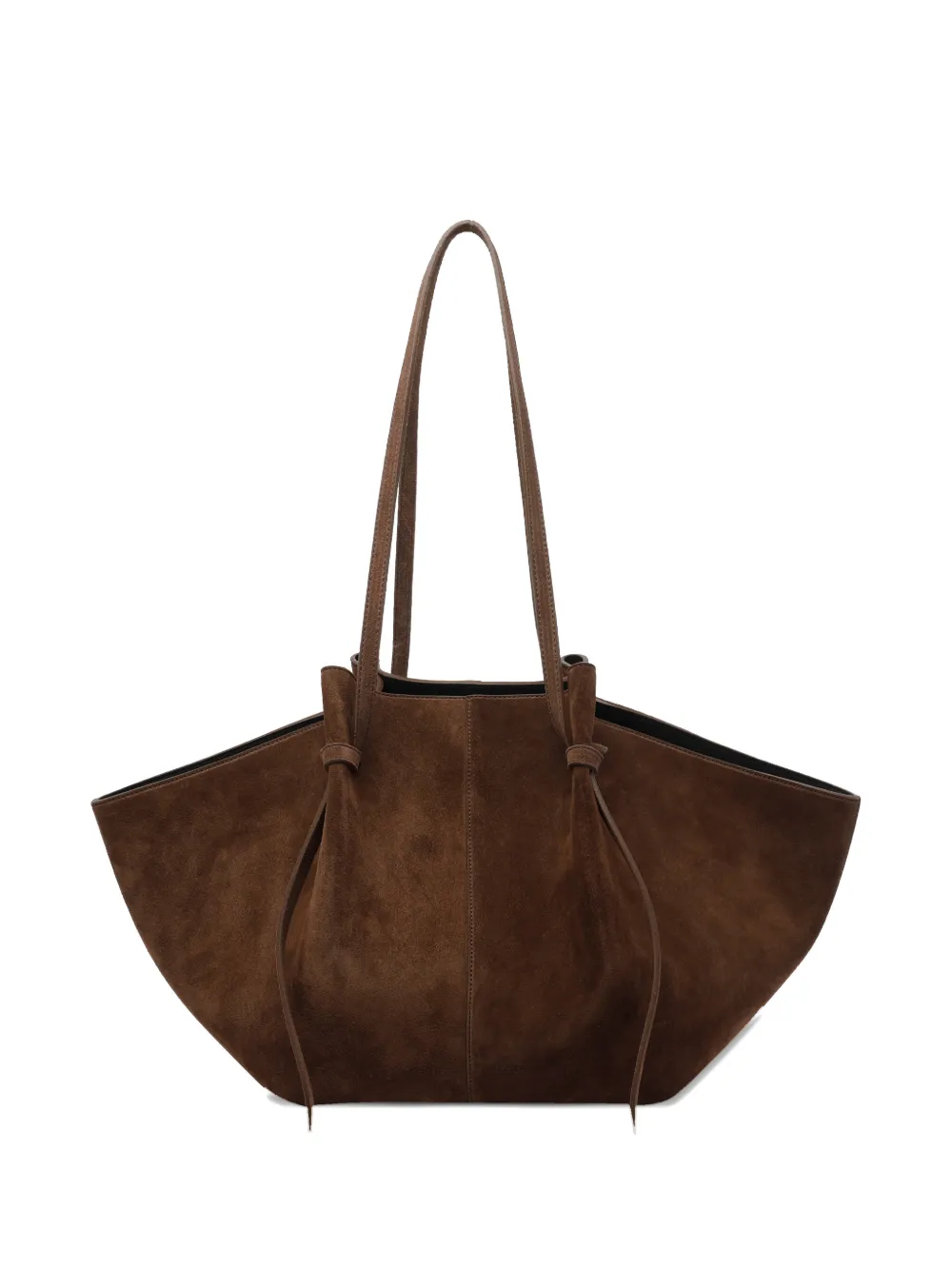 Yuzefi large Mochi suede shoulder bag - Marrone