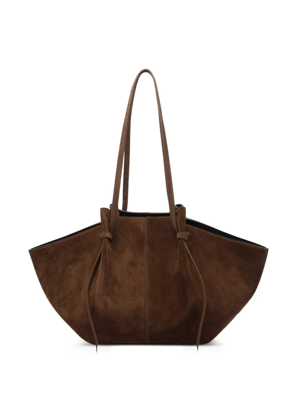 Yuzefi large Mochi suede shoulder bag - Marrone