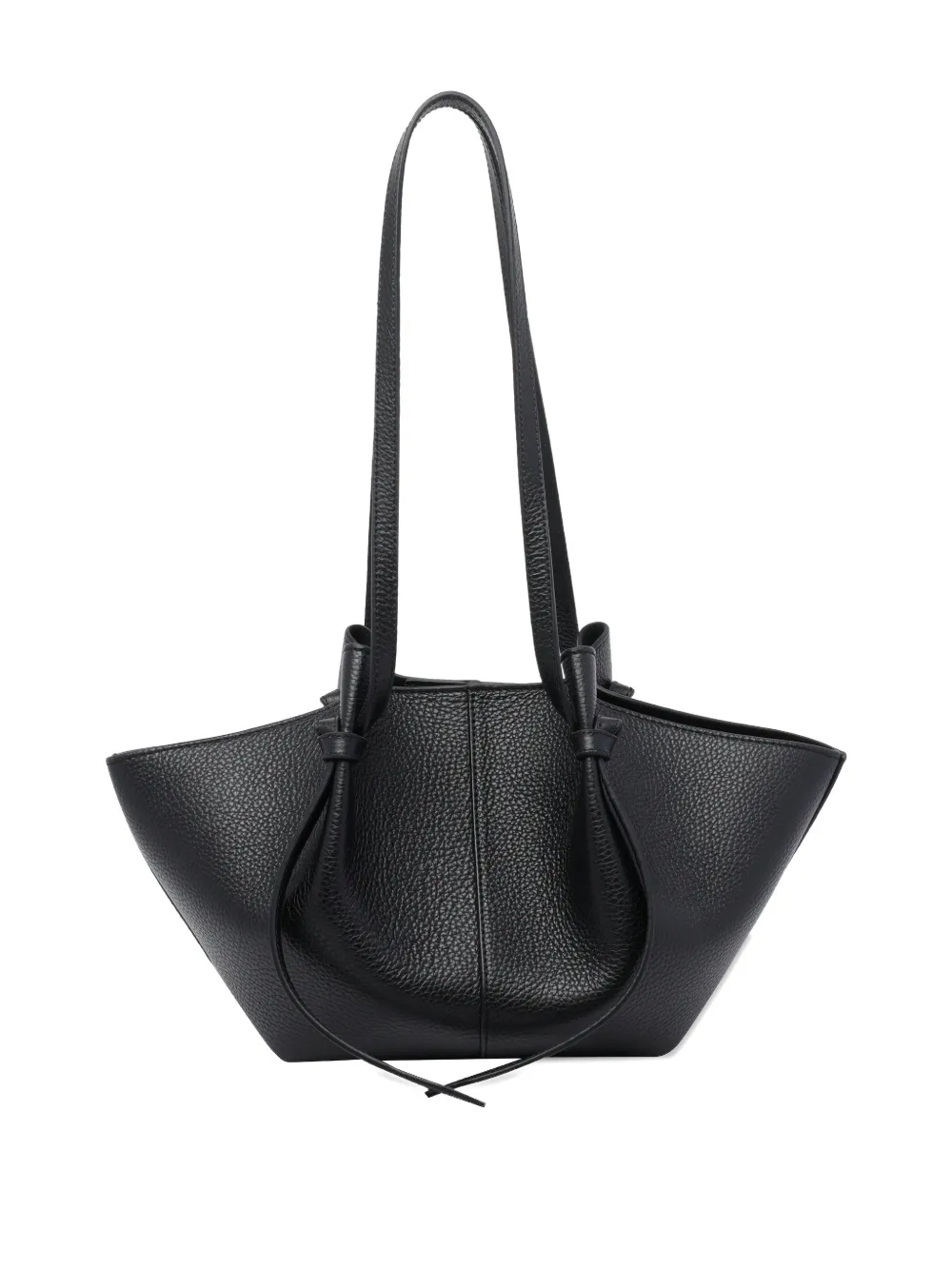 Yuzefi Mochi pebble-grain two-strap shoulder bag - Zwart