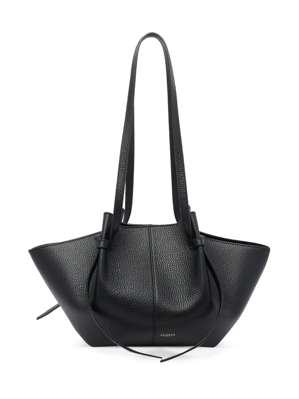 Yuzefi Mochi pebble-grain two-strap shoulder bag - Nero