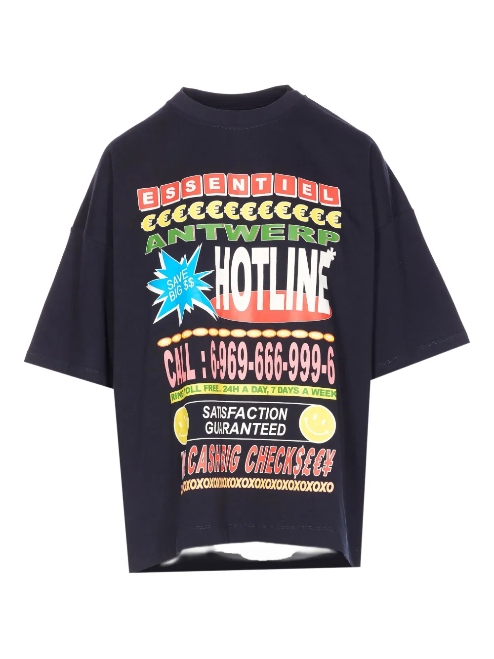 Essentiel Antwerp printed crewneck T-shirt | Blue | Image 1