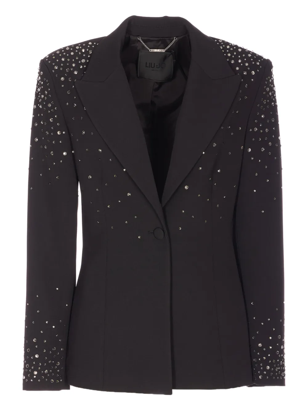 LIU JO crystal-application V-neck blazer | Black | Image 1