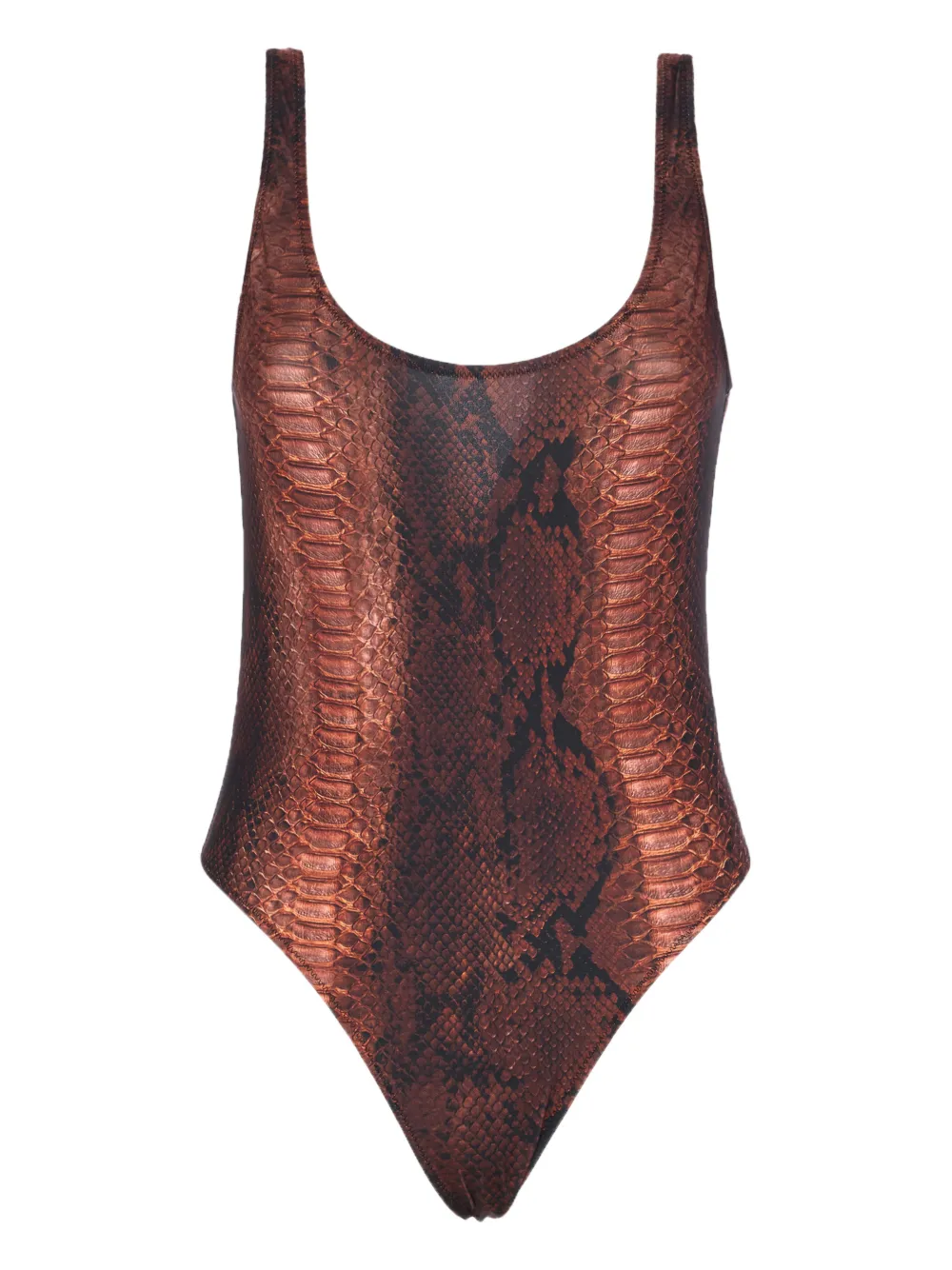 Jean Paul Gaultier printed swimsuit - Marrone