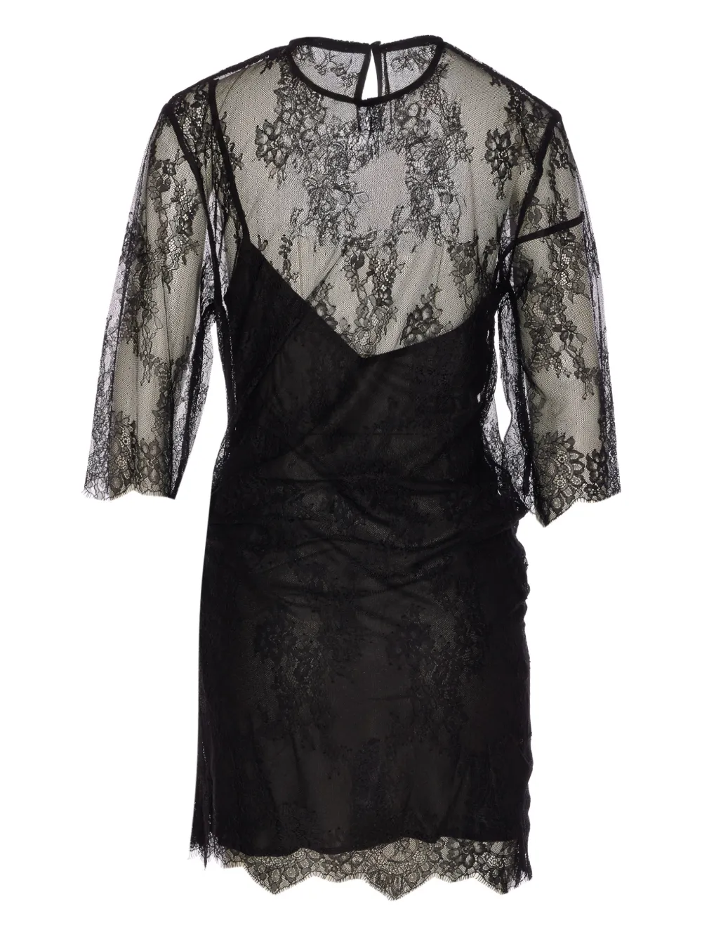 LIU JO Chantilly crystal lace mini dress - Zwart