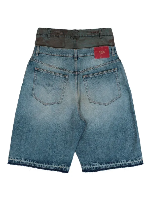 424 Double Big Daddy Shorts | Blue | FARFETCH JO