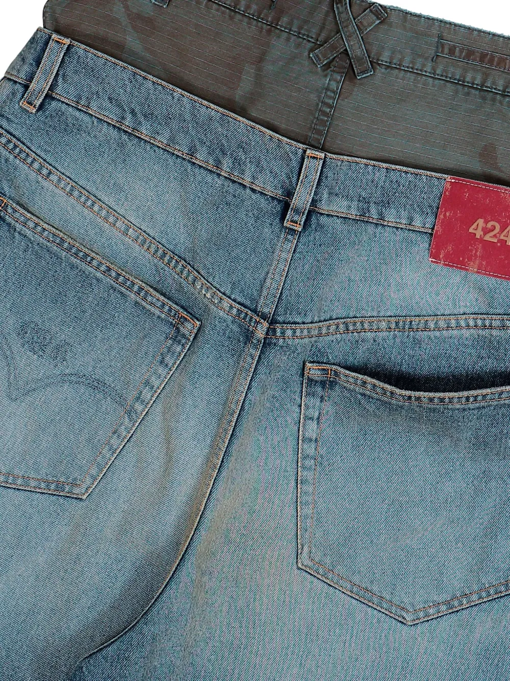 424 Double Big Daddy shorts Blauw