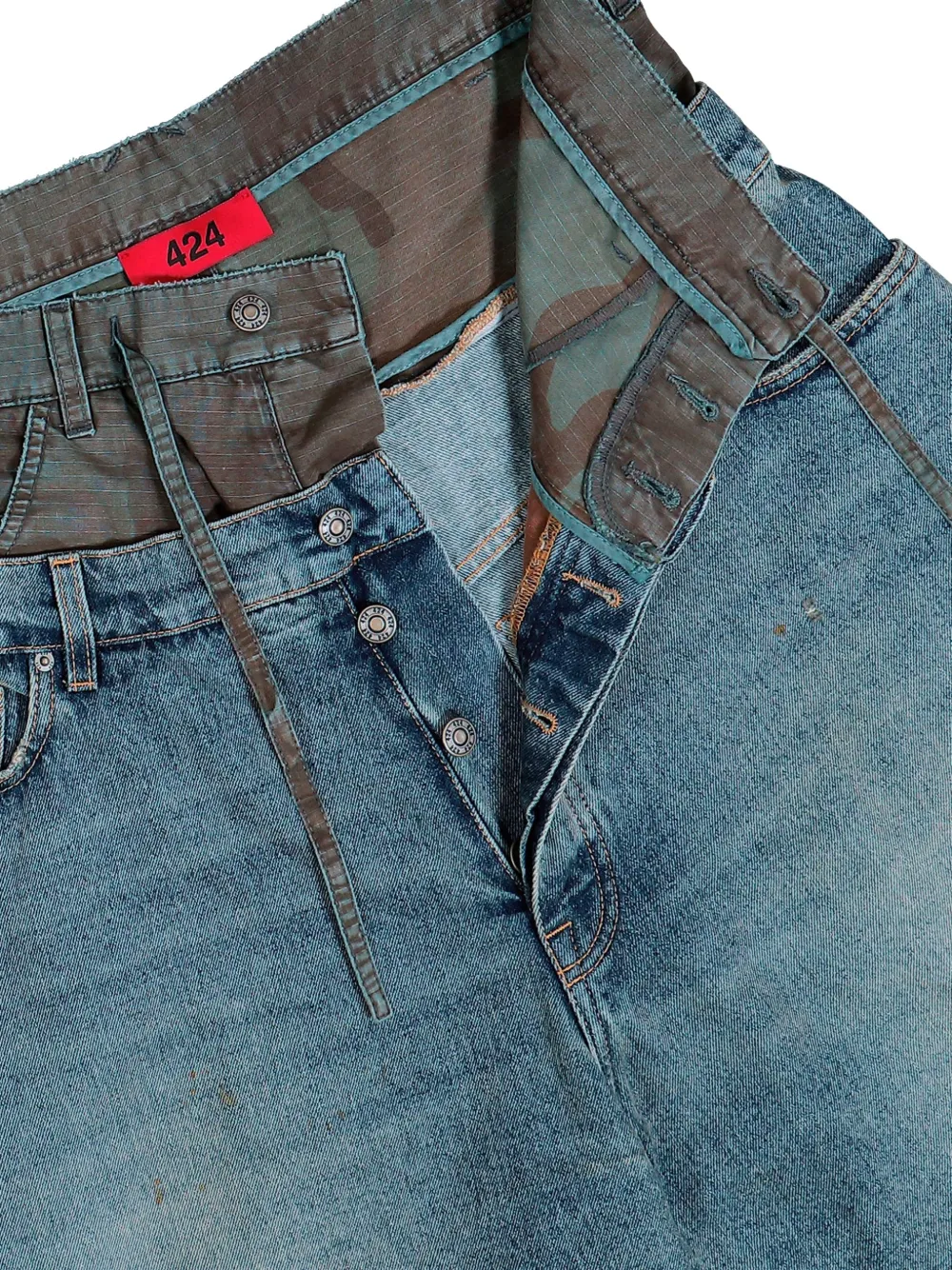 424 Double Big Daddy shorts Blauw