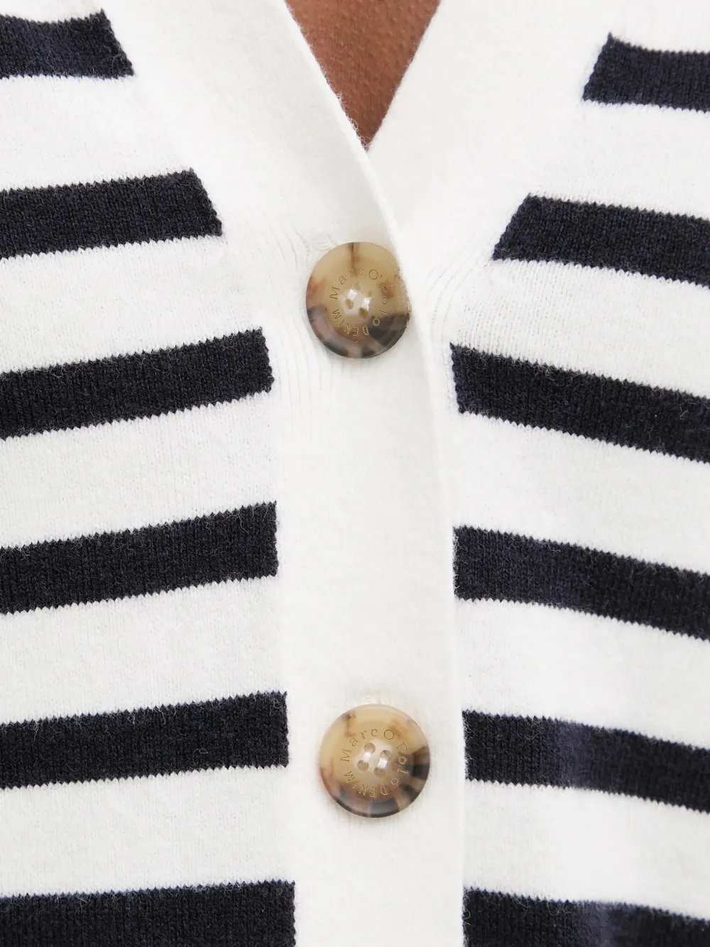 Marc O'Polo Gestreept vest met knopen Wit