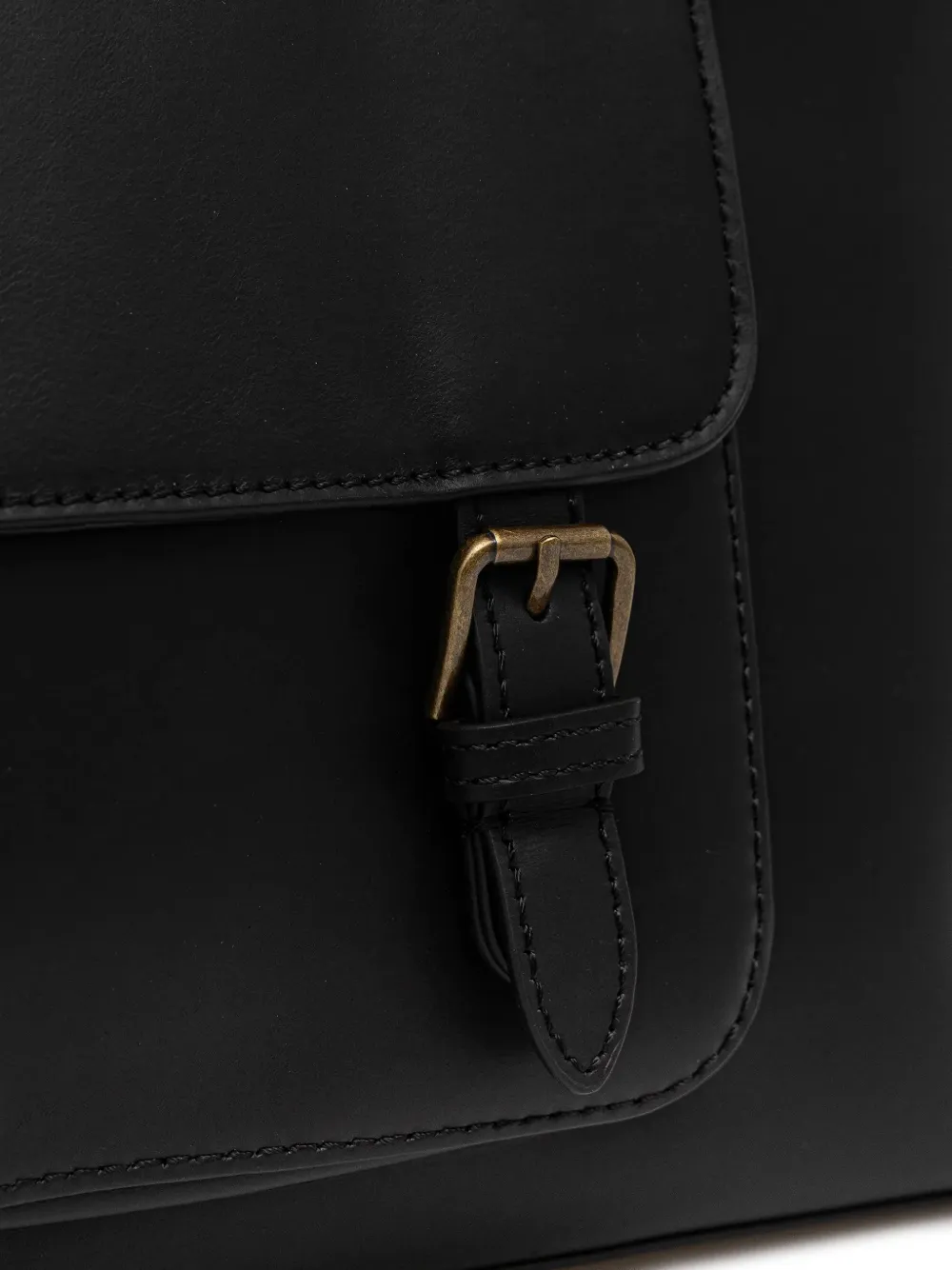 Marc O'Polo Leren shopper Zwart