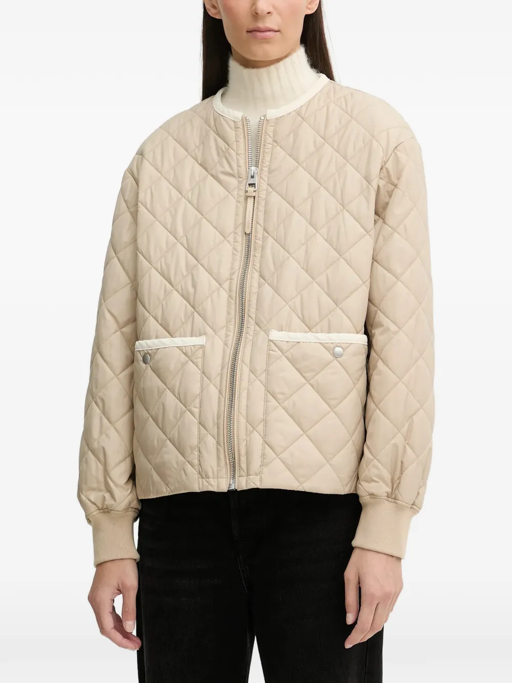 Marc O'Polo quilted zip-up puffer jacket | Neutrals | Image 1