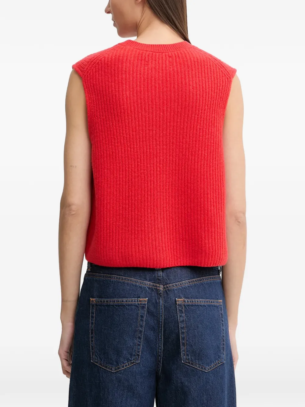  Marc O'polo Buttoned Knitted Vest - Red 