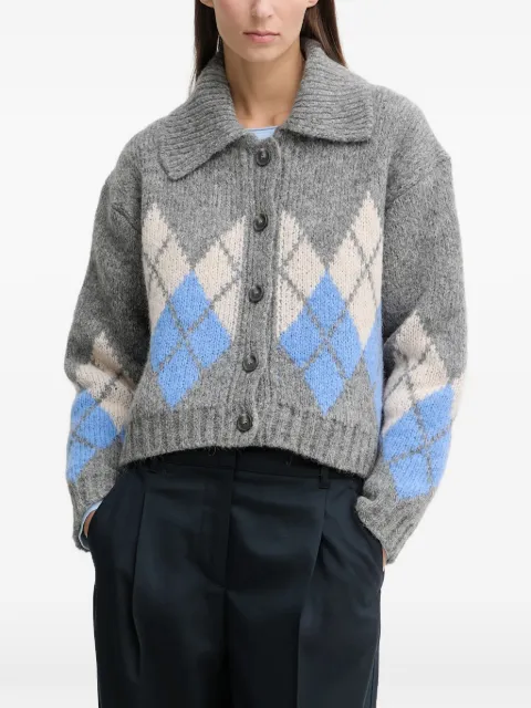 Marc O'Polo argyle button cardigan