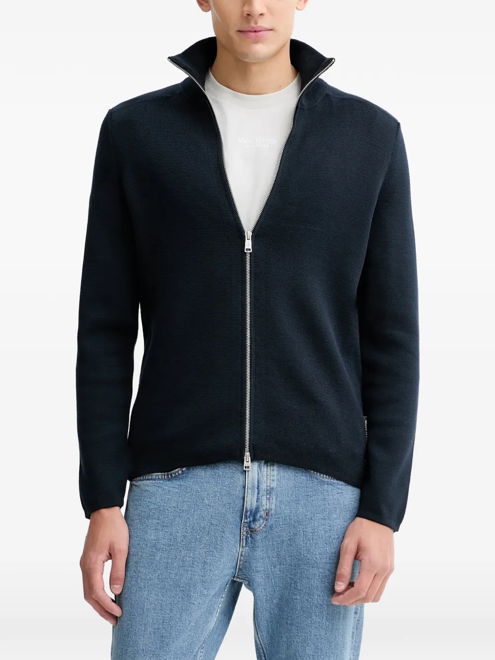 Marc O'Polo zip turtleneck knitwear - Blu