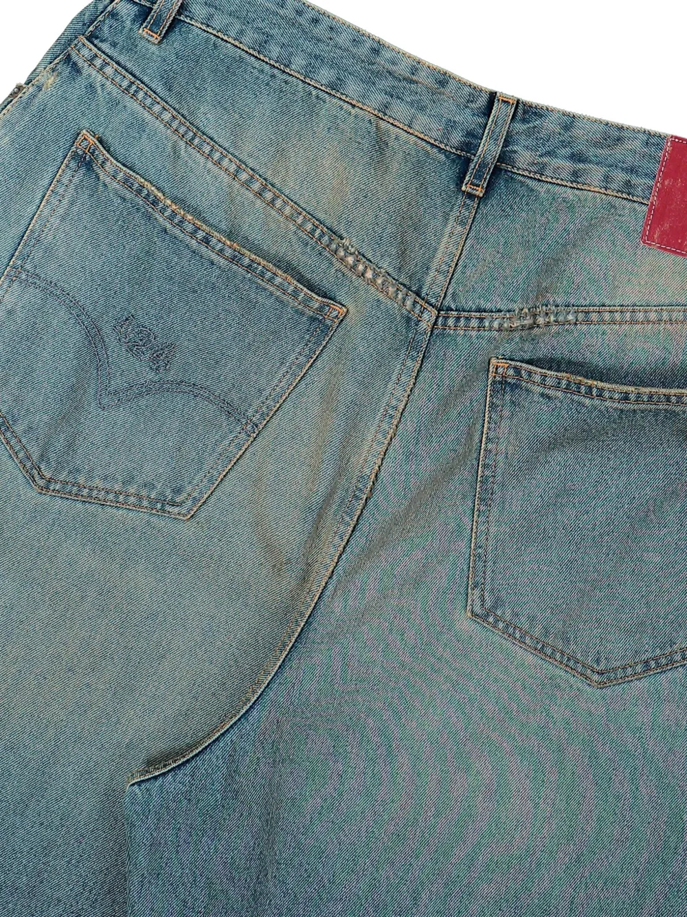 424 Gerafelde jeans Blauw