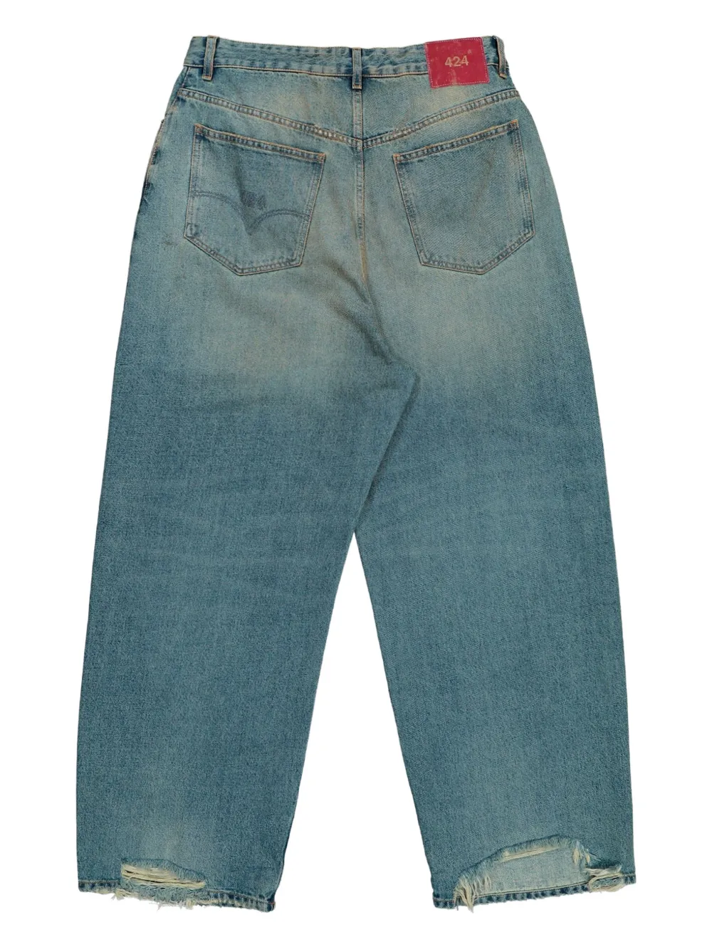 424 ripped big daddy jeans - Blauw