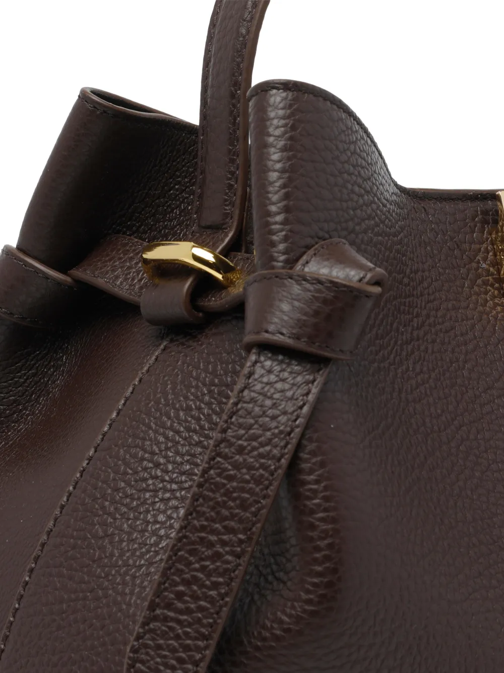 Yuzefi Gyoza leren shopper Bruin