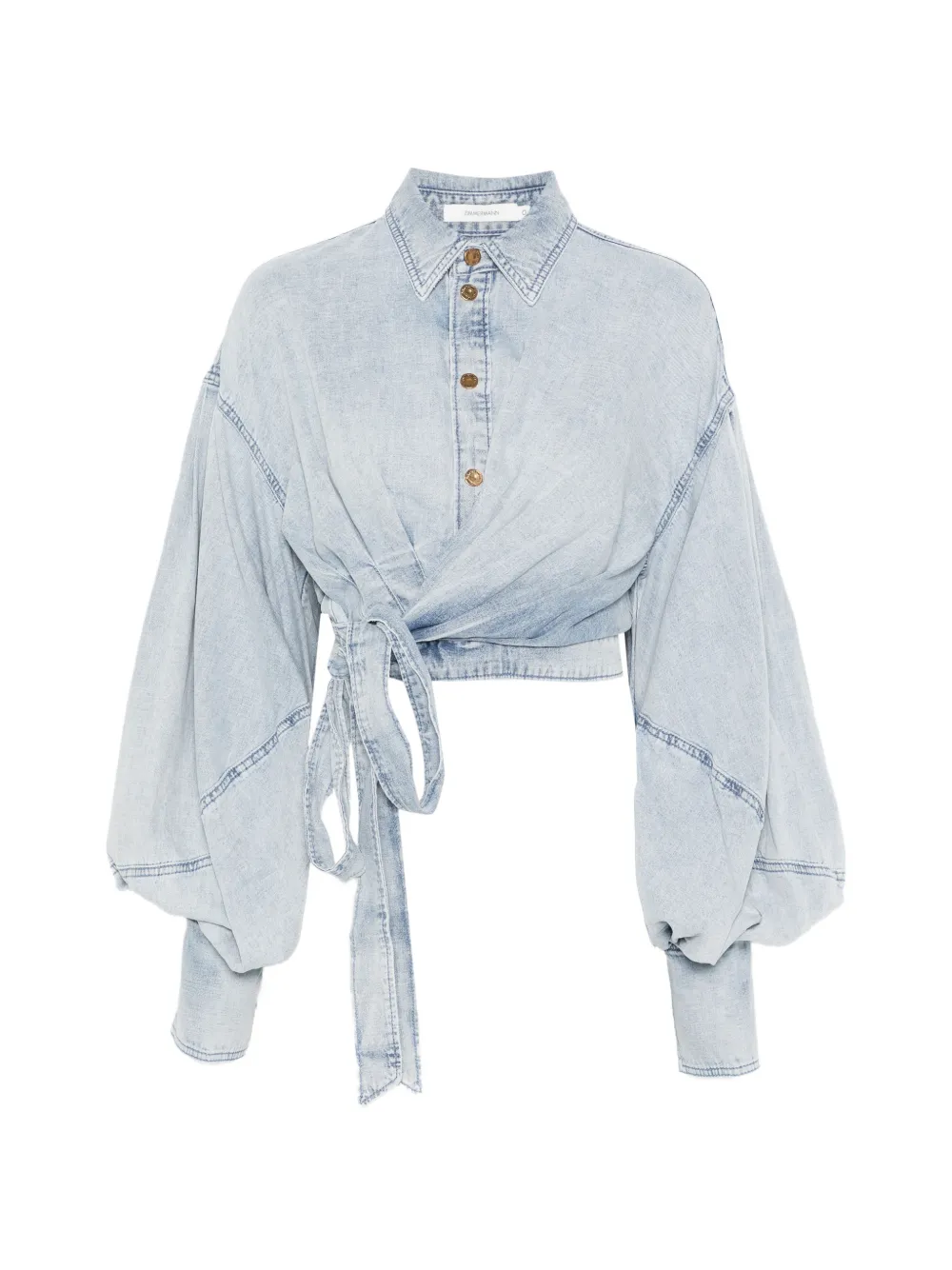ZIMMERMANN - Denim blouse - dames - katoen - 0 - Blauw