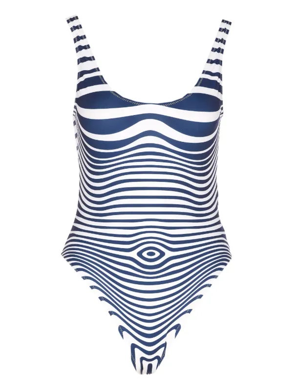 Jean Paul Gaultier Printed Swimsuit | Blue | FARFETCH