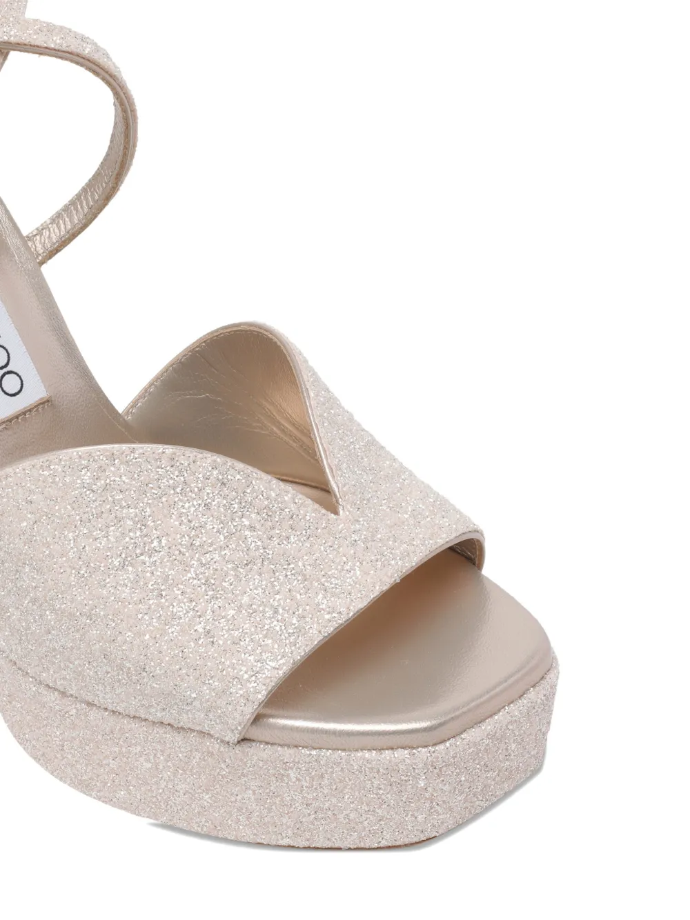Jimmy Choo Karli sandalen met plateauzool Beige