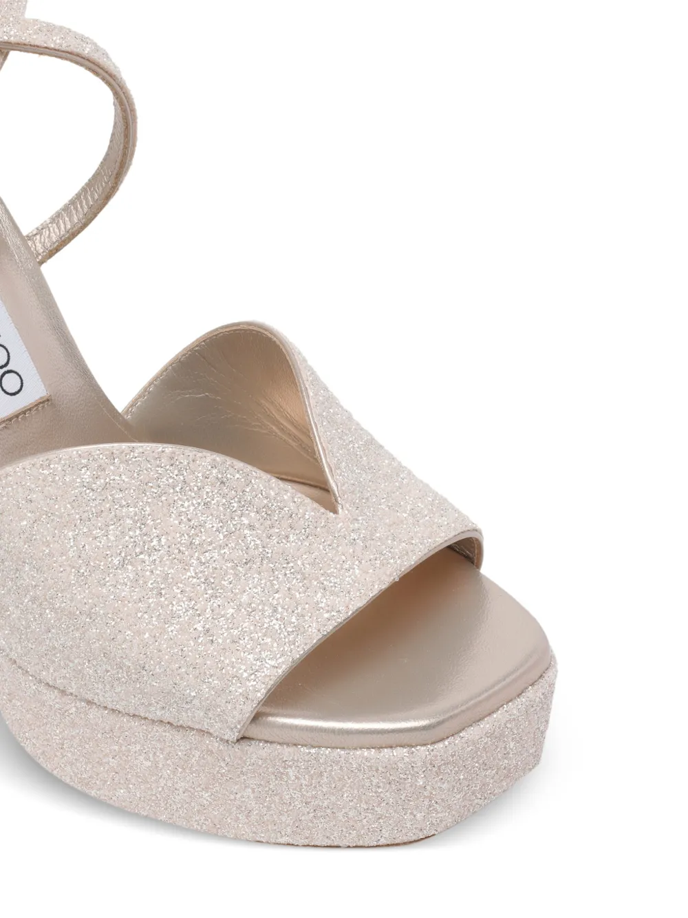 Jimmy Choo Karli sandalen met plateauzool Beige