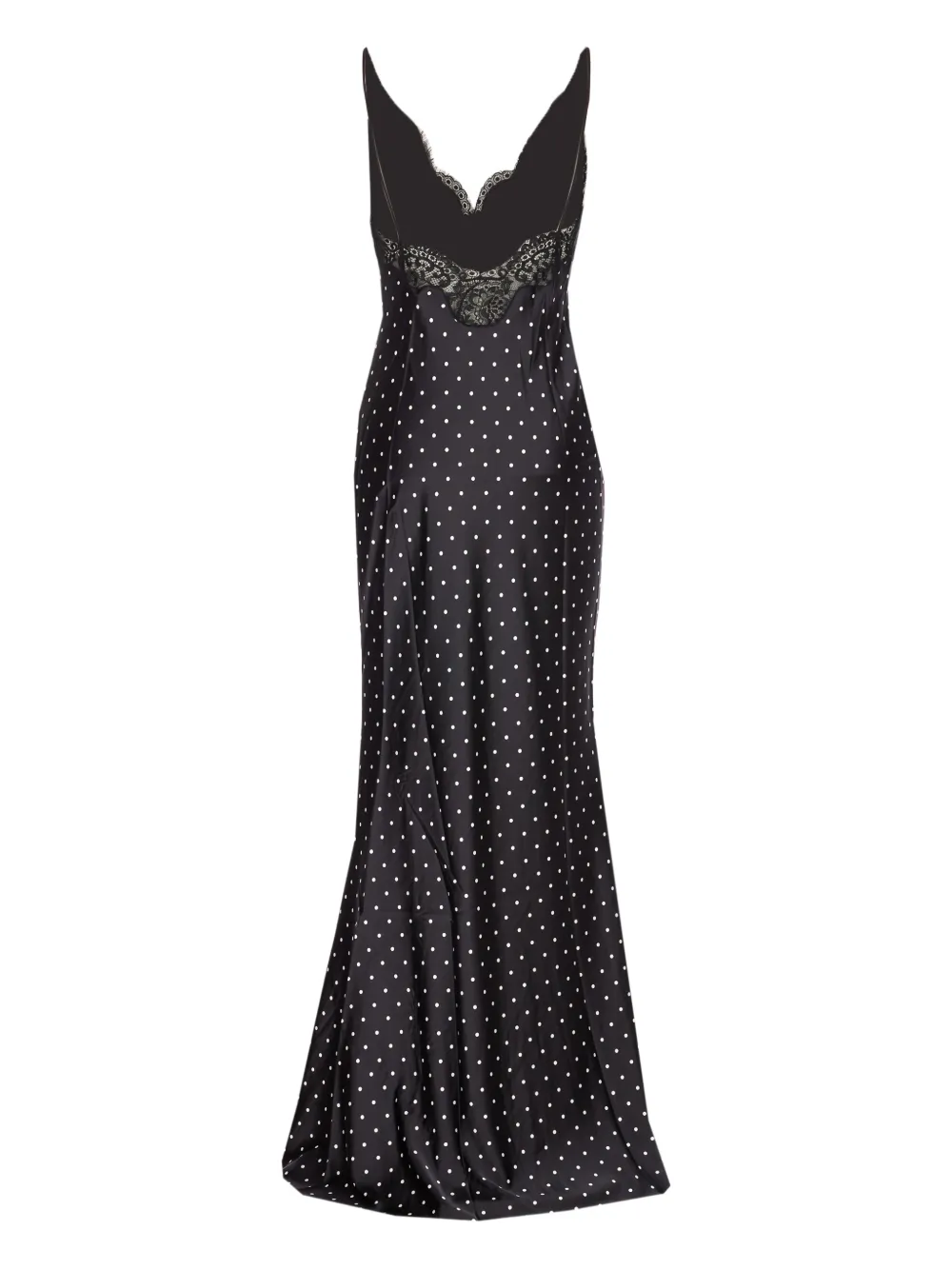 Self-Portrait polka dot lace maxi dress - Zwart