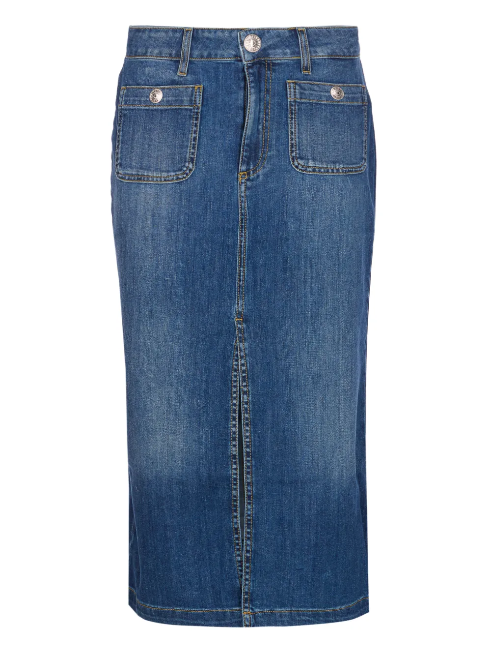 LIU JO front-slit skirt - Blu