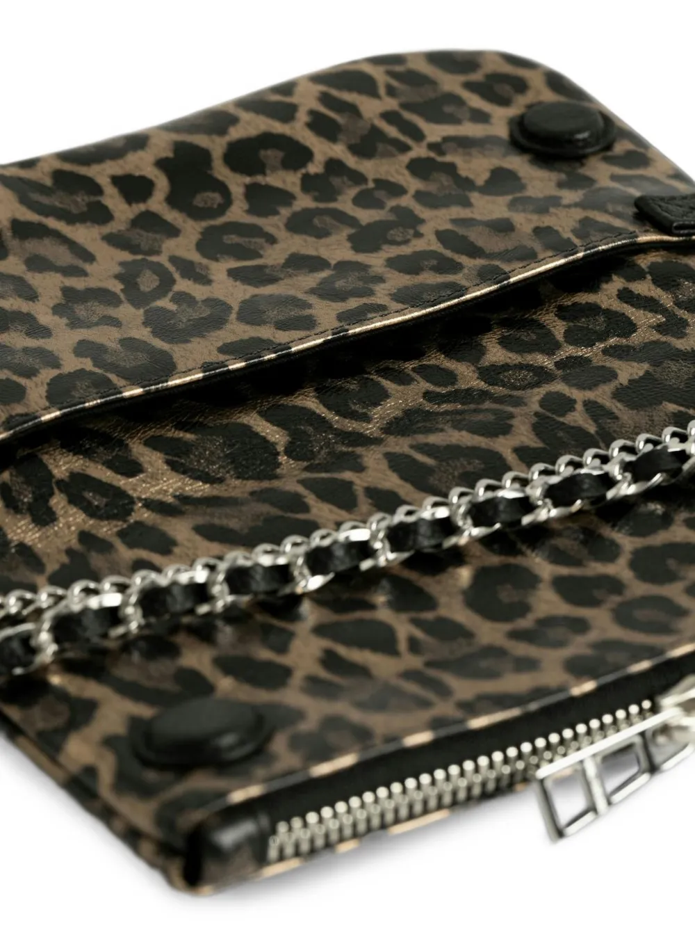 Zadig&Voltaire Nano Rock schoudertas met luipaardprint Grijs