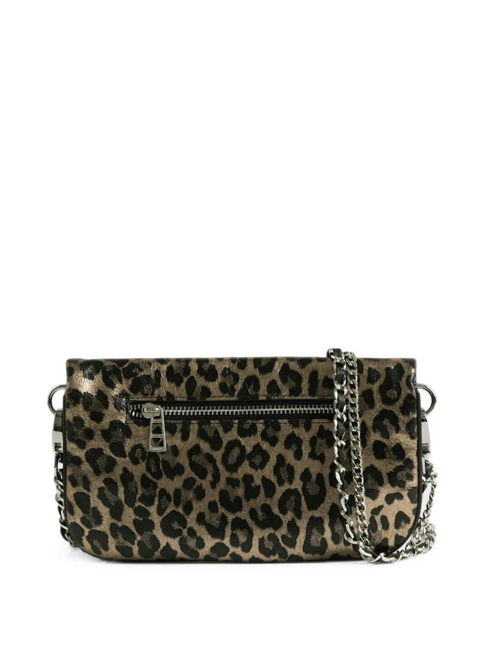 Zadig&Voltaire Nano Rock schoudertas met luipaardprint Grijs