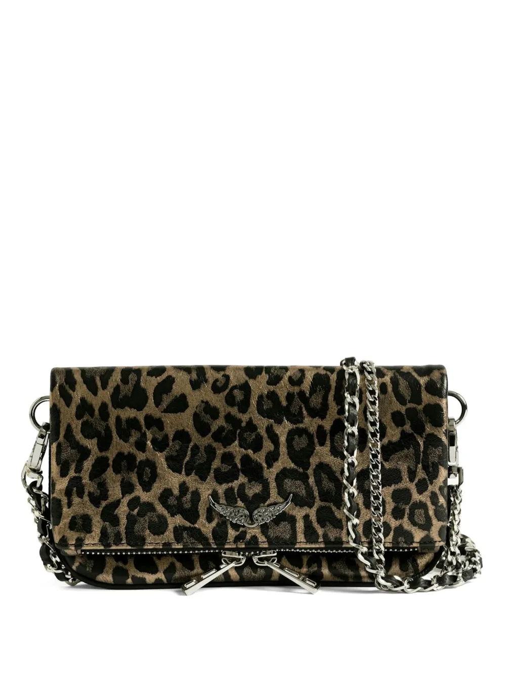 Zadig&Voltaire Nano Rock leopard-effect shoulder bag