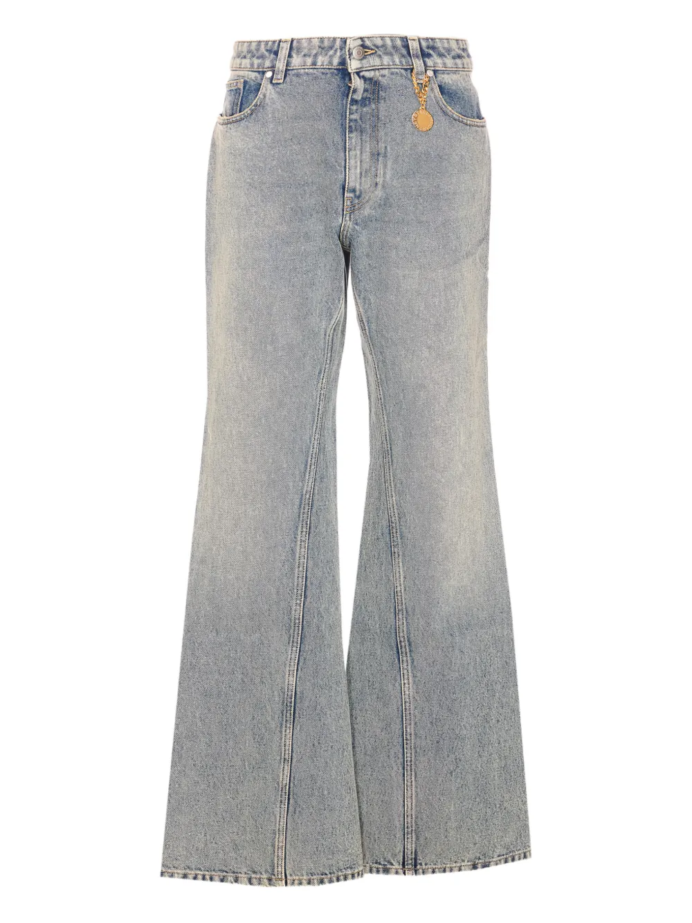 Stella McCartney charm-detail bootcut trousers - Blu