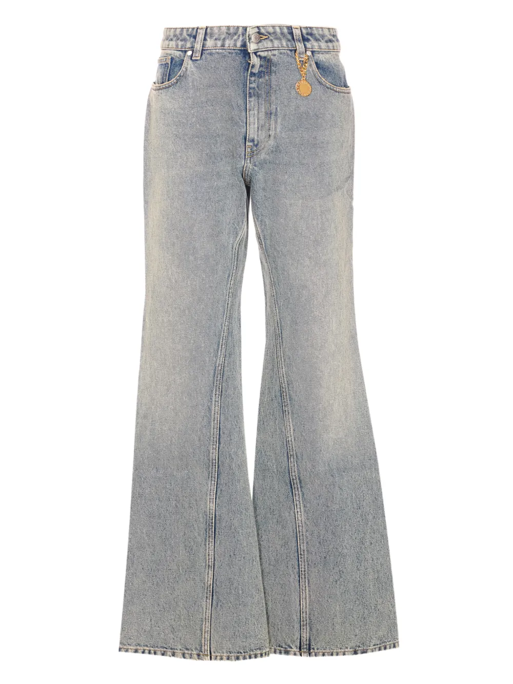 Stella McCartney charm-detail bootcut trousers - Blu