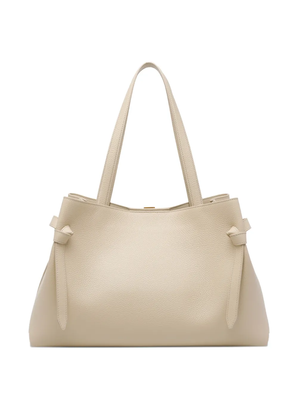 Yuzefi Gyoza pebble-grain shoulder bag - Beige