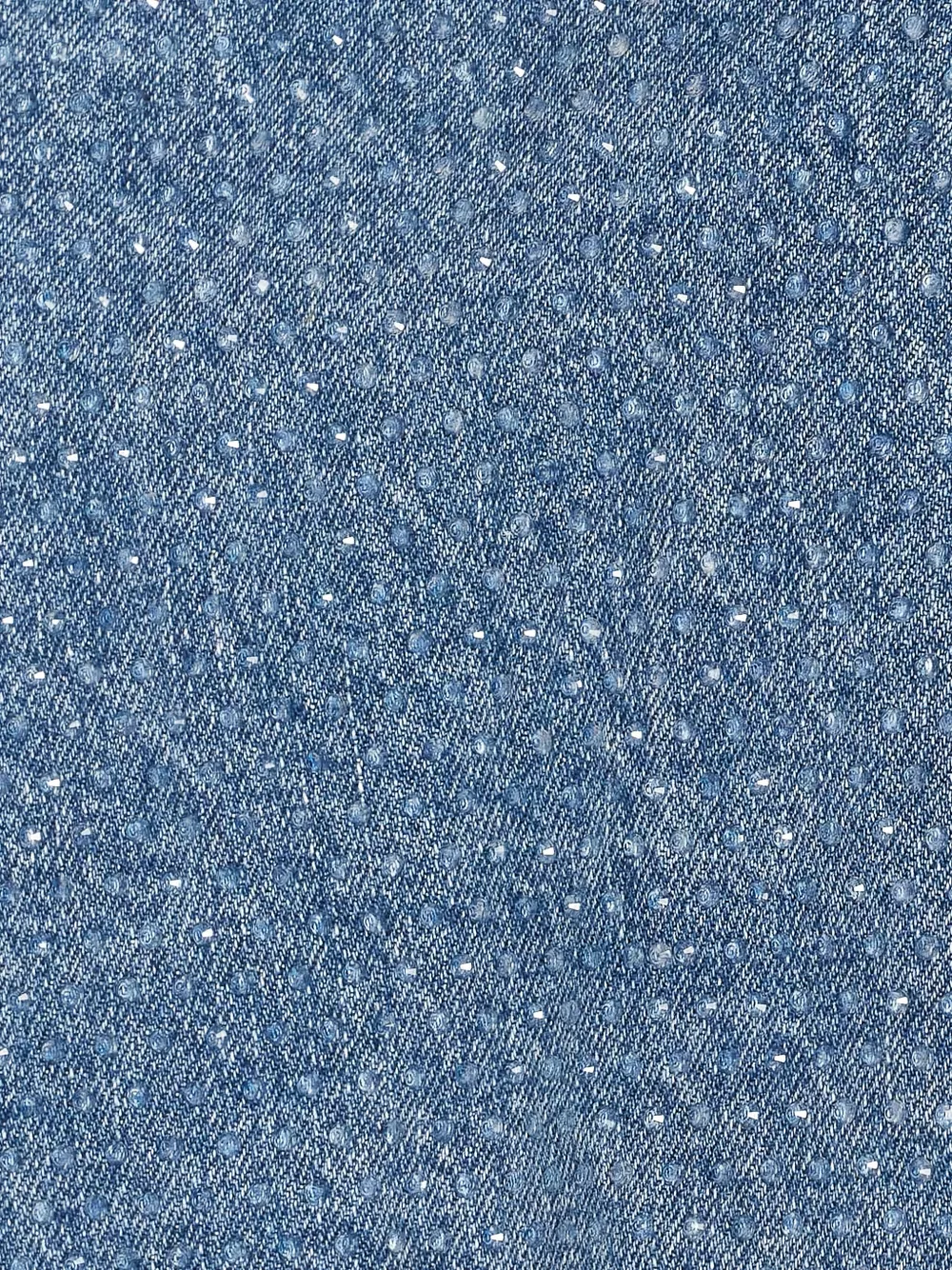  Self-portrait Scoop-neck Denim Crop Top - Blue 