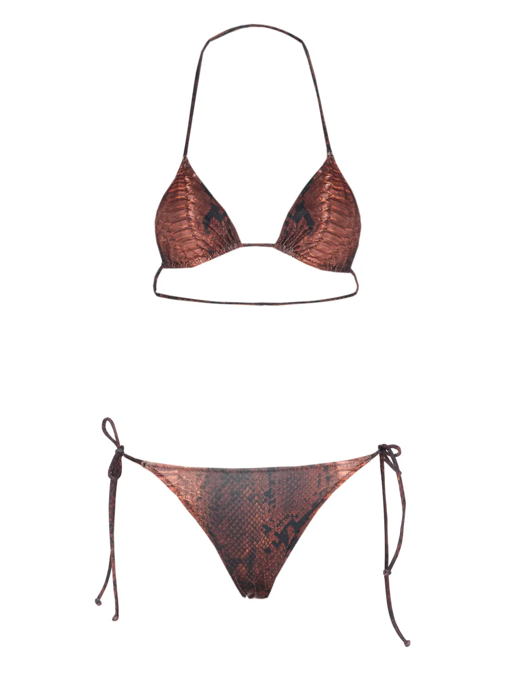 Jean Paul Gaultier printed bikini - Marrone