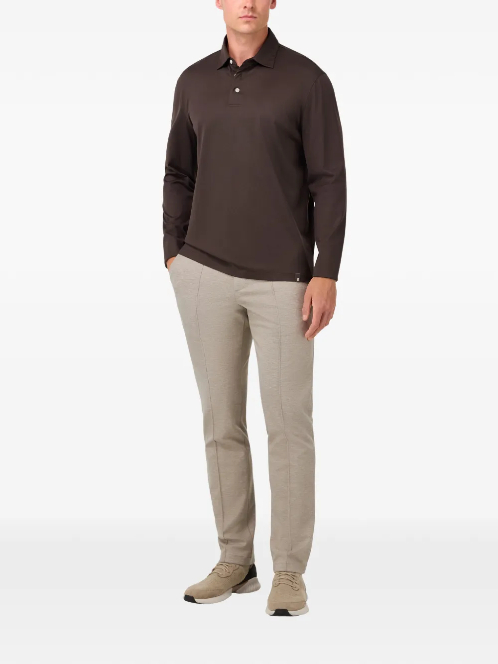 Boggi Milano Roberto jersey broek met trekkoord - Beige