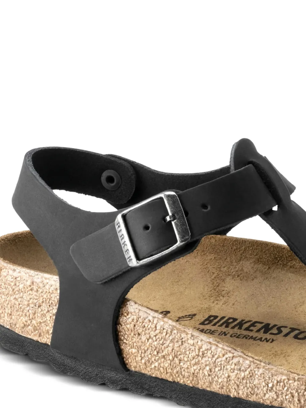 buckled t-strap sandals