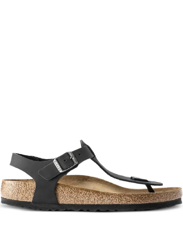 Birkenstock バックル Tストラップ サンダル | ブラック | FARFETCH JP
