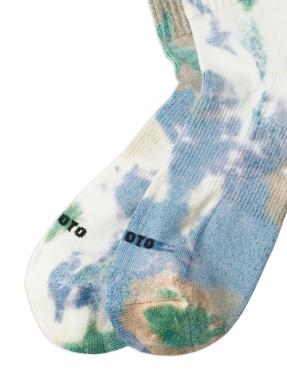  Rototo Tie-dye Socks - White 
