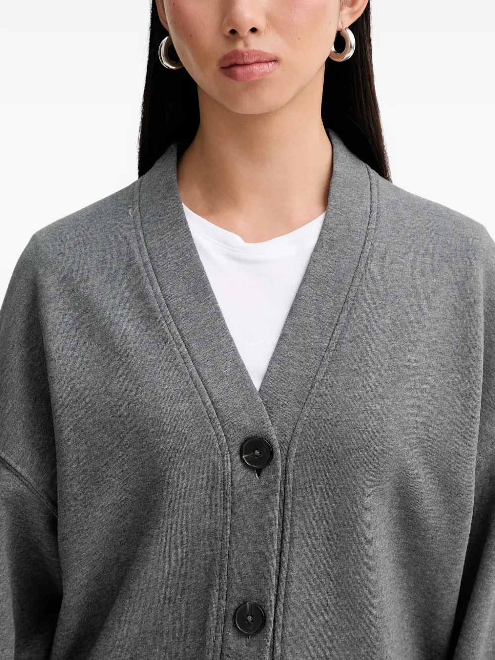 Marc O'Polo Gebreid vest met knopen Grijs