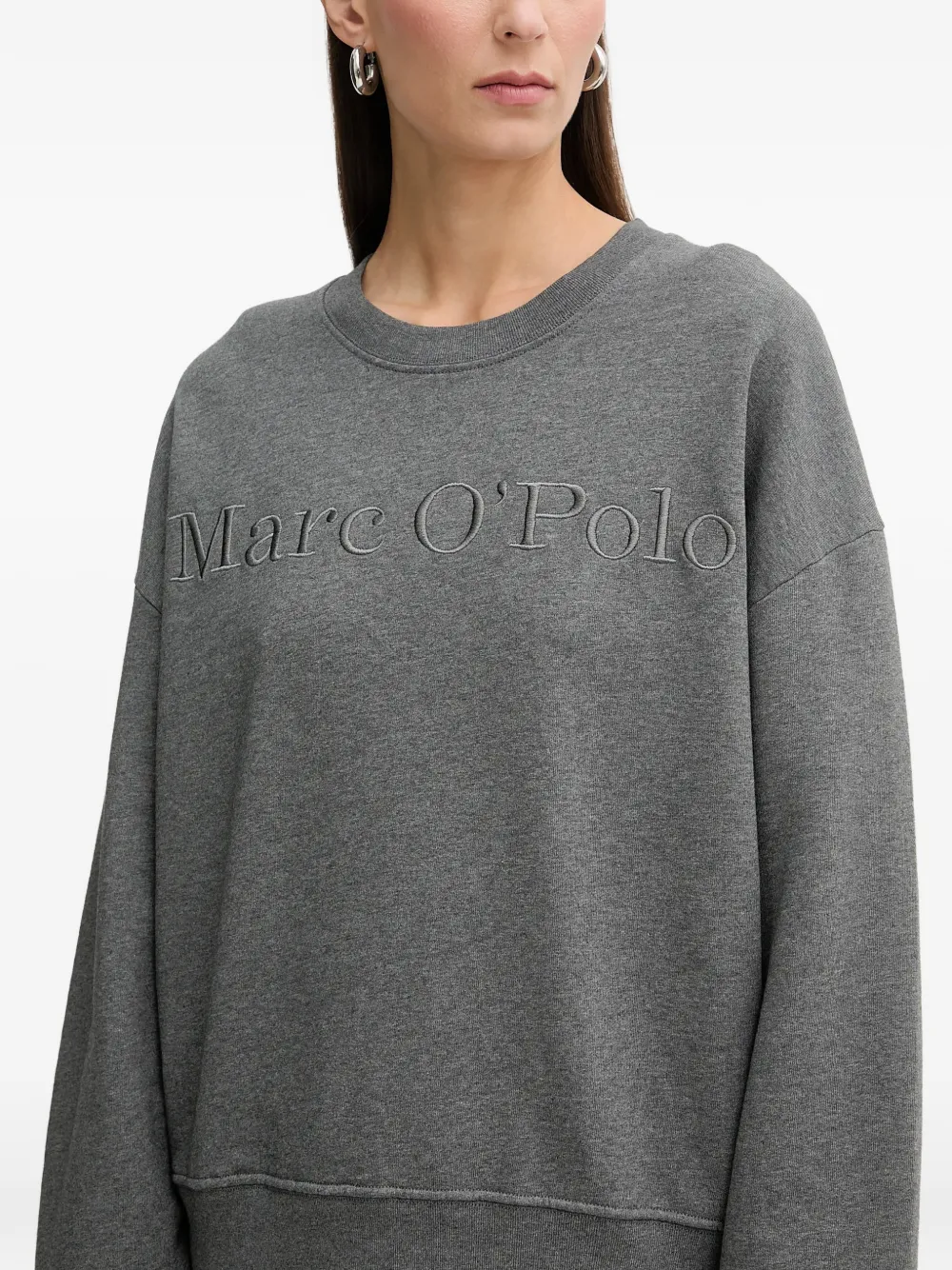 Marc O'Polo Sweater met logo-reliëf Grijs