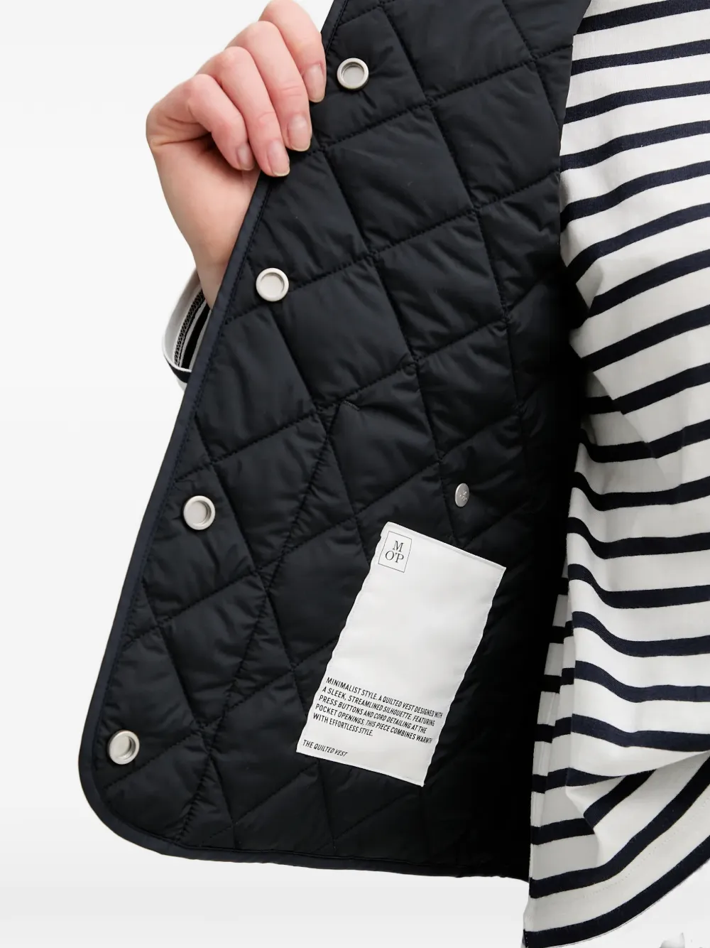 Marc O'Polo Bodywarmer met knopen Blauw