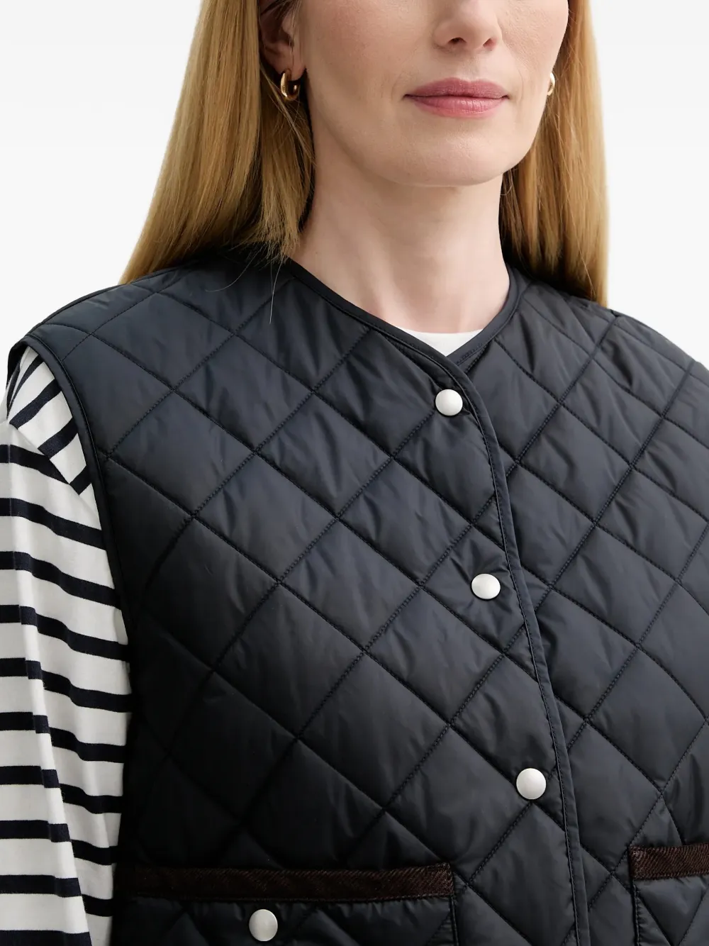 Marc O'Polo Bodywarmer met knopen Blauw