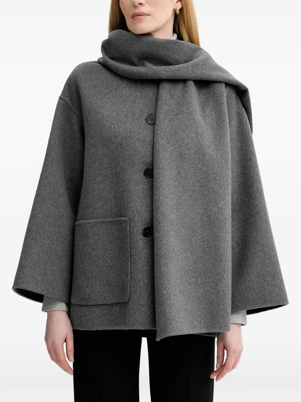 Marc O'Polo button pocket coat - Grigio